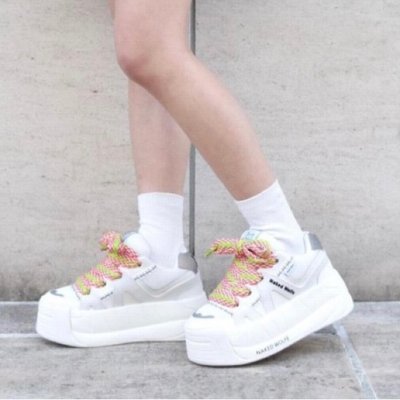 Naked Wolfe | Shoes | Naked Wolfe Slider White Platform Sneakers 